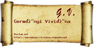 Germányi Viviána névjegykártya